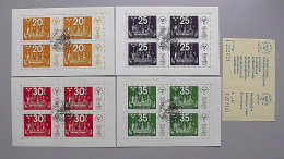 Schweden 866/9 Block 2-5 Oo/ESST, Internationale Briefmarkenausstellung STOCKHOLMIA ’74 - Blocks & Sheetlets