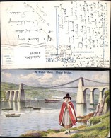 414749,Künstler Ak Warren Williams A Welsh Maid Menai Brigde Volkstypen Europa - Europe