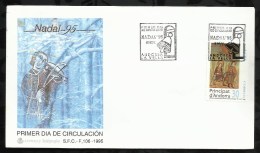 FDC . NOËL . 08 NOVEMBRE 1995 . ANDORRE LA VIEILLE - Covers & Documents