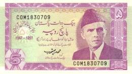 PAKISTAN 5 RUPEES 1997 P-44 UNC  [ PK229a ] - Pakistan