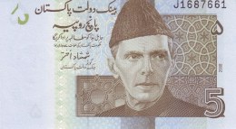 PAKISTAN 5 RUPEES 2008 P-53a UNC  [ PK230a ] - Pakistan