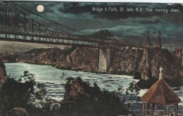 Bridge & Falls. St. John. N.B. Canada. Used 1908.  S-2741 - St. John