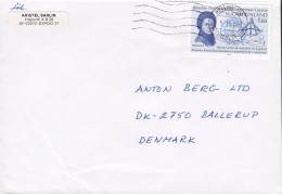 Finland HELSINKI Helsingfors 1986 Cover Brief BALLERUP Denmark Mopertuis French Scientist Sekstant Sledge Stamp - Lettres & Documents
