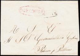 1850. BRONTE + DOP. CORSA Cicily And Rare Cover To Palermo J9…U 1850.  (Michel: ) - JF194796 - Sizilien