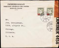 1941. Surcharge. Matthias Jochumsson. 2x 25 Aur On 3 Aur Greenish Grey REYKJAVIK 12 9 4... (Michel: 222) - JF194798 - Storia Postale