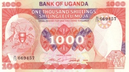 Uganda (BOU) 1000 Shillings 1986 UNC Cat No. P-26a / UG129a - Oeganda