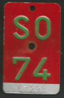 Velonummer Solothurn SO 74 - Number Plates