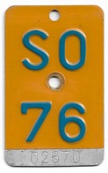 Velonummer Mofanummer Solothurn SO 76 - Number Plates