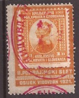 1921 SCOUTS KOENIGREICH JUGOSLAVIJA JUGOSLAWIEN RRR FALCONS-SCOUTS SPECIAL CANCELLED OSIJEK VIDOVDAN TEXST LATINICA RRR - Gebruikt