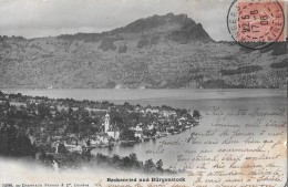 BECKENRIED → Vor über 100 Jahren Noch Mit Viel Wald & Ennetbürgen Unverbaut Anno 1906 - Ennetbürgen