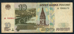 RUSSIAP268a 10 RUBLEI 1997 ORIGINAL  (NO Microprinting ! ) VF - Russie