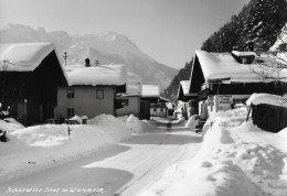 BIBERWIER→ Dorfstrasse Im Winter Mit Gasthaus Cafe Grünstein, Photo-Karte Ca.1960 - Reutte