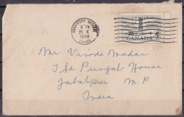 CANADA, 1958,  Cover From Canada To India, 1 Stamp, - Briefe U. Dokumente