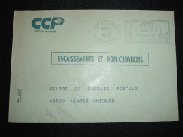 LETTRE CCP ENCAISSEMENTS ET DOMICILIATIONS OBL.MEC.7-4-1977 ETAMPES (91 ESSONNE) - Civil Frank Covers