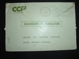 LETTRE CCP ENCAISSEMENTS ET DOMICILIATIONS OBL.MEC.19-10-1976 CHATEAUROUX RP (36 INDRE) - Civil Frank Covers