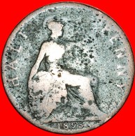 § MISTRESS OF SEAS: UNITED KINGDOM ★ HALF PENNY 1895! LOW START★NO RESERVE! Victoria (1837-1901) - C. 1/2 Penny