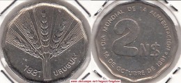 Uruguay 2 Nuevos Pesos 1981 (F.A.O.) KM#77 - Used - Uruguay