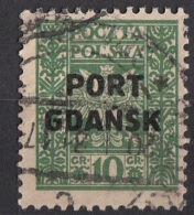 1K21 Polonia 1929 - 30 OFFICES IN DANZIG  Overprint Surcharged Port Gdansk Viaggiati Used Polska Poland - Occupations
