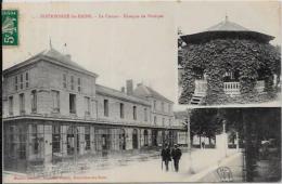 CPA Haute Marne Bourbonne Les Bains Circulé Thermes Casino Kiosque à Musique - Bourbonne Les Bains