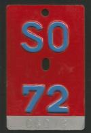 Velonummer Solothurn SO 72 - Number Plates