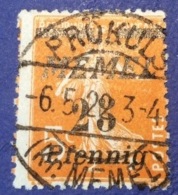 Stempel PRÖKULS KR MEMEL 1922 Geprüft Dr. Petersen BPP Michel 58 Semeuse (Memelgebiet Lithuania - Usati