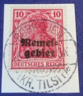 ROBKOJEN KR TILSIT 1920 RRR ! Stpl Geprüft Dr. Petersen BPP Michel 2 Germania (Memel Memelgebiet - Used Stamps