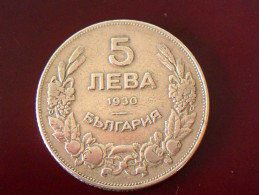 RARE 5 LEV 1930 HAN KRUM 814 BULGARIA COIN - Bulgarije