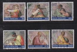 VATICAN, 1991, Used Stamps , Sixtine Chapel, 1023=1034,  #4436, 6value(s) Only - Oblitérés