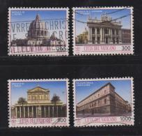 VATICAN, 1993, Used Stamps , Architectural Treasures, 1080=1089,  #4438, 4 Value(s) Only - Oblitérés