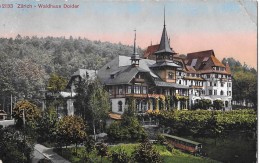 ZÜRICH → Waldhaus Dolder Mit Ein- Ausfahrender Bahn 1915 ►Bahnstempel Nach Belgien◄ - Wald