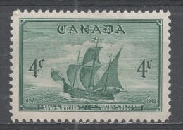 Canada 1949. Scott #282 (MNH) John Cabot's Ship ''Matthew''  (Complete Issue) - Unused Stamps