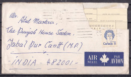 CANADA,  1974,  Airmail Cover From Canada To India, 1 Stamp, - Brieven En Documenten