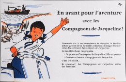 BUVARD ANCIEN - En Avant Pour L'Aventure Avec Le Compagnons De JACQUELINE - Très Bon Etat - - Kinderen