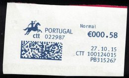 Portugal EMA Postmark Sur Fragment Datamatrix 27.10.2015 PB315267 Bureau 022987 - Macchine Per Obliterare (EMA)