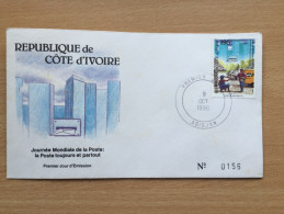 Côte D´Ivoire Ivory Coast Elfenbeinküste 1990 FDC Journée Mondiale De La Post Weltposttag World Post Day Mi. 1023 - Ivory Coast (1960-...)