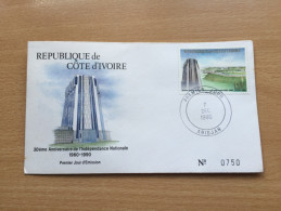 Côte D´Ivoire Ivory Coast Elfenbeinküste 1990 FDC 30 Ans Indépendance Nationale Independance Unabhängigkeit Mi. 1024 - Costa De Marfil (1960-...)