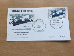 Côte D´Ivoire Ivory Coast Elfenbeinküste 1992 FDC Journée Mondiale De La Poste Weltposttag Postal Day Mi. 1073 - Costa De Marfil (1960-...)