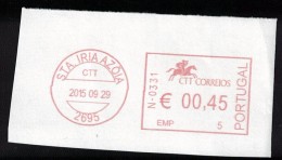 Portugal EMA Postmark Sur Fragment 29.09.2015 Emp. 5 Bureau Sta Iria Azoia - Frankeermachines (EMA)