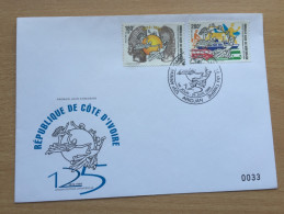 Côte D´Ivoire Ivory Coast Elfenbeinküste 1999 FDC 125 Ans Years Jahre UPU Union Postale Universelle Mi. 1205 - 1206 - Côte D'Ivoire (1960-...)