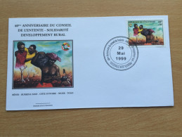 Côte D´Ivoire Ivory Coast Elfenbeinküste 1999 FDC 40 Ans Entente Solidarité Conseil Zusammenarbeit Mi. 1204 - Ivory Coast (1960-...)