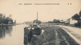 ( CPA 95 )  ÉRAGNY  /  L'Oise Et Le Chemin De Halage -  ( Batellerie ) - Eragny