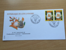 Côte D´Ivoire Ivory Coast Elfenbeinküste 2004 FDC Indépendance Elephant Elefant Fauna Unabhängigkeit 1314 - 1315 - Côte D'Ivoire (1960-...)