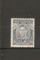 AUSTRALIA 1937 3d SG 168a (White Wattles) MOUNTED MINT Cat £170 - Mint Stamps