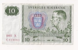 SUEDE SVERIGES RIKSBANK 10 KRONOR 1985 - Zweden