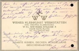 Wiener Werkstätte Wiener Kleinkust Werkstätten Werbe AK II (Aktenlochung) - Ohne Zuordnung