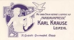 Jugendstil Werbung K. Gerhold's Graviranstalt Präge-Karte I- (keine Ak-Einteilung) Art Nouveau Publicite - Unclassified