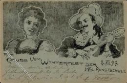 Künstler R Berlin (1000) Sign. Rumpf, F. Winterfest Der Kgl. Kunstschule 1899 I-II - Unclassified