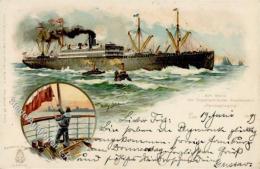 Stöwer, W. Postdampfer Pennsylvania Künstlerkarte 1899 I-II - Unclassified