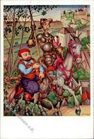 Szyk, Arthur Don Quichotte U. Sancho Pancha Künstler-Karte I-II - Ohne Zuordnung