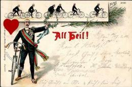 Thiele, Arthur Fahrrad All Heil Künstlerkarte 1900 I-II Cycles - Thiele, Arthur